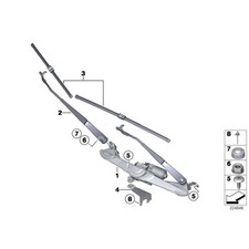 BMW X3 F25 Wischerarm vorne links 61617213271 7213271 NEU ORIGINAL