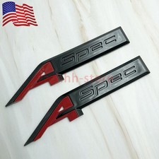 Us For Acura A Spec Aspec Sport Fender Rear Emblem Badge Sticker Black 2pcs