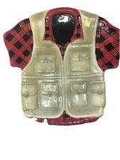 VTG Camp Run A Muck Ceramic Fisherman Vest Cheese Snack Plate W Box