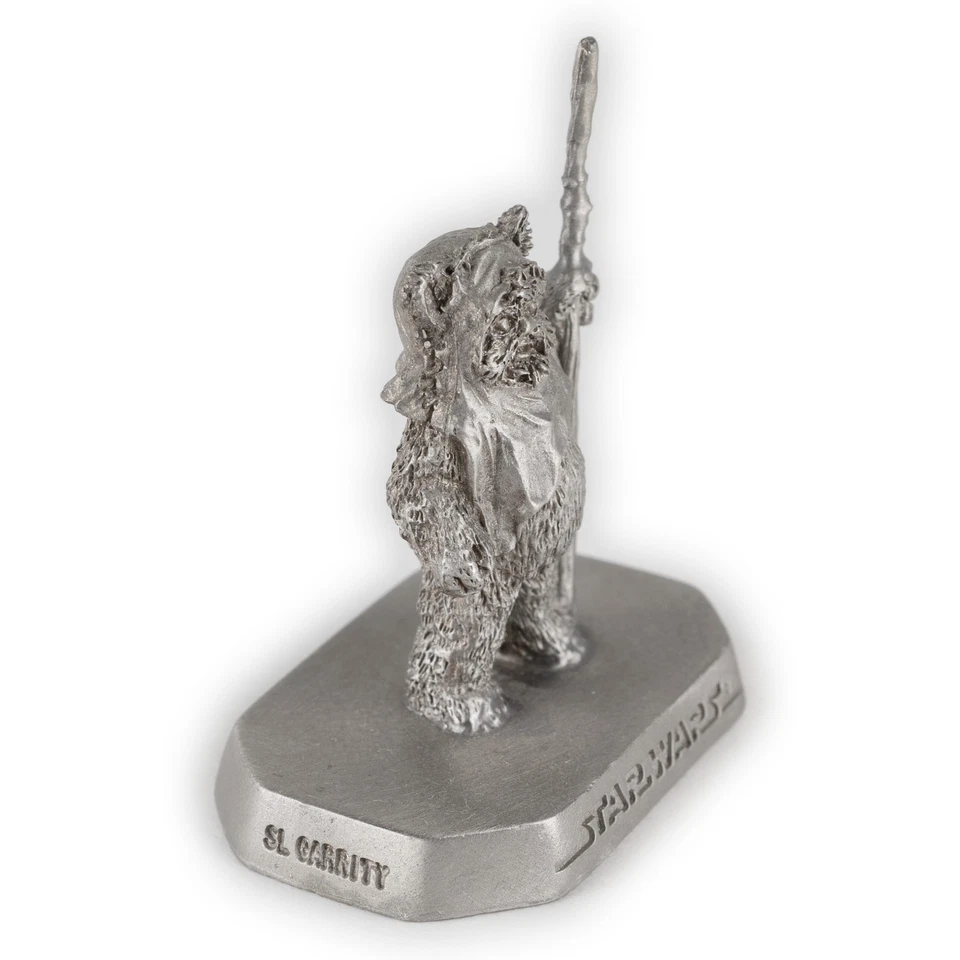 Wicket Ewok from ROTJ, Vintage 1990s Star Wars Figure by Rawcliffe Pewter Foto 2 de 4