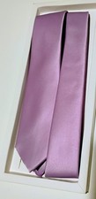Rbocott Men's Slim Tie Lavender 58" Long 2.5" Wide