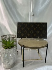 Authentic Louis Vuitton Vintage Brown Monogram Brazza Long Wallet with COA