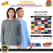 Bella + Canvas Unisex Jersey Long Sleeve Tee Top Moisture Wicking T-Shirt - 3501