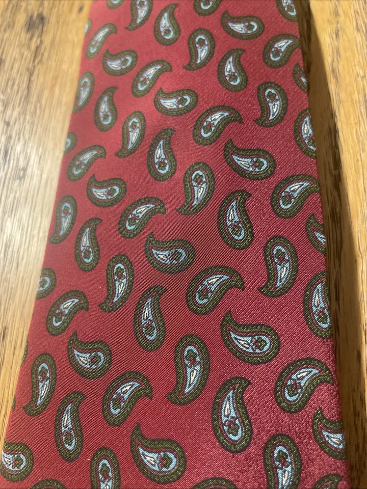 Corbata de seda de cachemira Nina Ricci usada en excelente estado para hombre hecha en Francia Foto 3 de 4