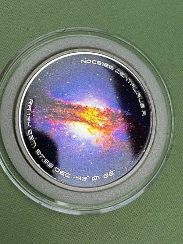 2018  1oz .999 Silver Bullion Proof Spinning Coin - NGC 5128 Centaurus A SN 115