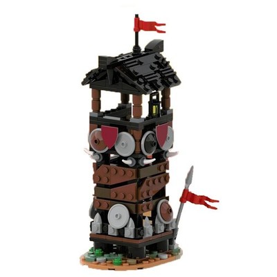 MOC Watchtower Model for Medieval Town Castle Theme 260 Pcs