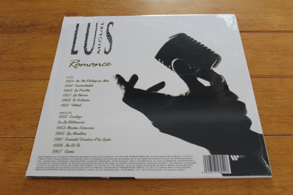 LUIS MIGUEL - ROMANCE LP 12" 2012 MEXICO [NEW SEALED] **SHELF WEAR SEE PHOTOS** - Image 2 of 4