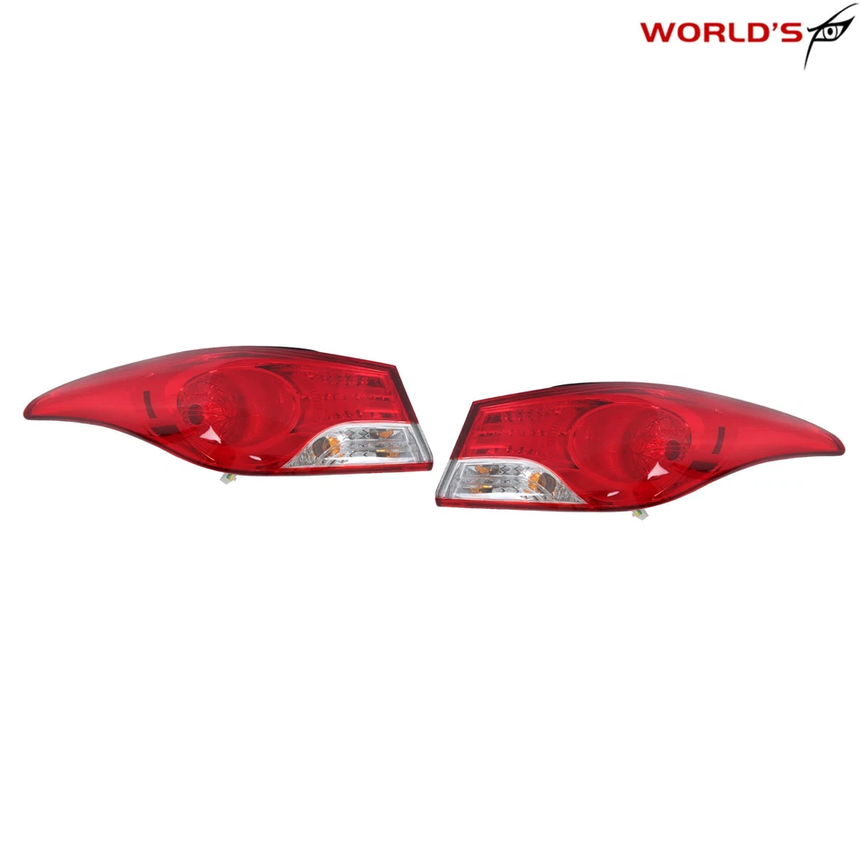 2PCS Tail Lights For Hyundai Elantra 2011 2012 2013 Halogen Type Left+Right Side - Image 2 of 4