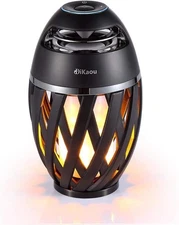 **LED Flame Table Lamp with Bluetooth Speaker - Outdoor Portable**