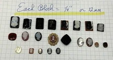 ANTIQUE LOT OF CAMEO STONES FROM BREAKOUTS - CORNELIAN- ONYX - M.O.P. (I1329) 