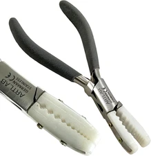 Tube and Rod Holding Pliers with Non-Marring Nylon Jaws & Black Grip Handle for