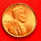 1951-P Lincoln Wheat Cent Penny GEM RD BU From an Original Bank Roll