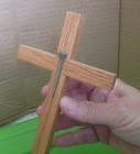 Decorative Wooden Cross w/Single Nail Rustic Home Decor 6"x4" Wall Hanging — photo 5