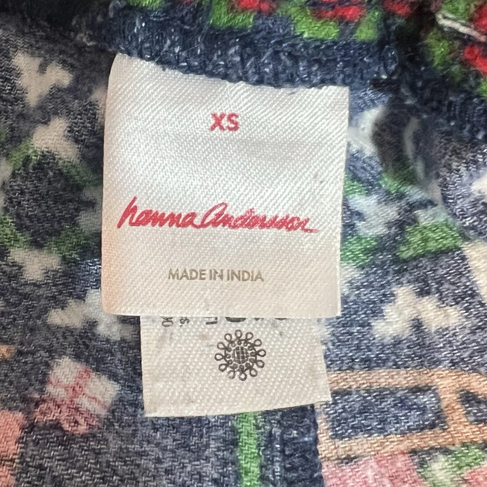 Hanna Andersson 女式棉法兰绒圣诞睡衣裤假日成人 XS — 第 3/4 张图片