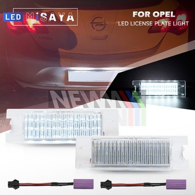 White LED Number License Plate Lights For Opel Corsa C D E Astra H J K Zafira B
