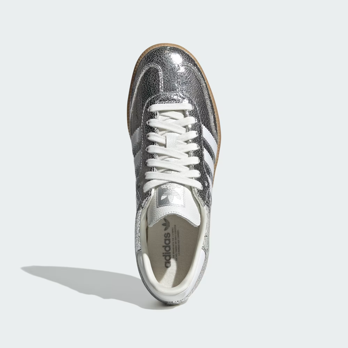 Adidas Samba OG Silver Metallic Cracked Leather (W) JR0035 BRAND