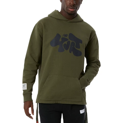 NEW BALANCE X SALEHE BEMBURY PBJ BEMBURY HOODIE OLIVGRÜN BEQUEM PULLOVER HERREN