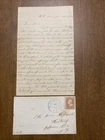 Civil War Letter With Postage Envelope.