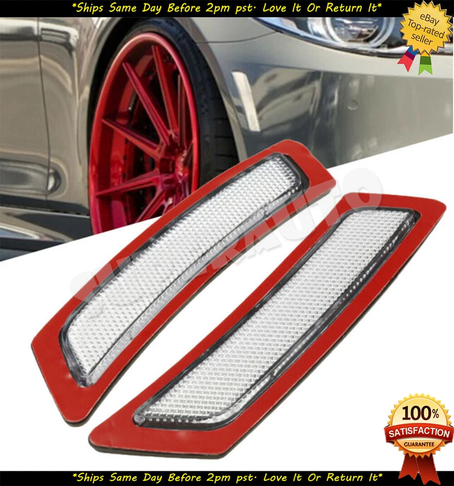 Se adapta a BMW SERIE 5 2011-16 BASE TRANSPARENTE luces de parachoques delanteras reflectores Foto 2 de 4