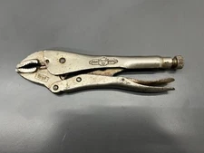 (M) VINTAGE PETERSEN DEWITT VISE GRIP 10WR CURVED JAW LOCKING PLIERS - NICE USA