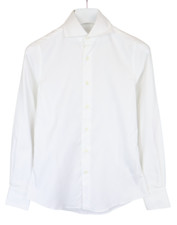 SUITSUPPLY Extra Slim Fit Formal Shirt Men's MEDIUM Button Up Cutaway White
