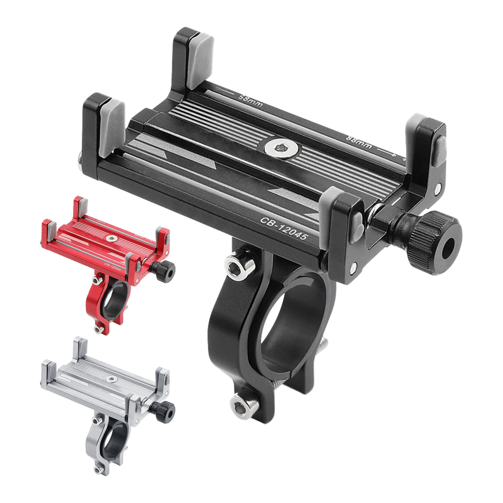 Aluminum Motorcycle Bike Bicycle Holder Mount Handlebar For Cell Phone Clip