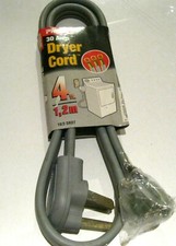 Prime 30 amp dryer cord 4 Ft 3 Prong 10/3 SRDT for most homes built before 1996