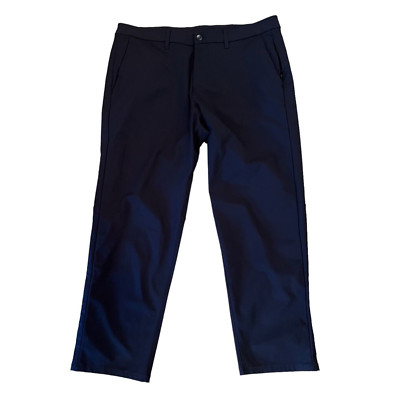 Lululemon Commission Warpstreme Black Chinos Trousers Pants 36 Flat Front Men s