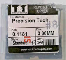 TCT REPOINTED DRILLS UNDERCUT 3.00MM 0.1181" DIA 0.472" FLUTE LOT OF 47 