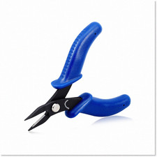 Premium Quality Mini Chain Nose Pliers - 4" Flat Smooth Jaw Pliers for Jewelry M