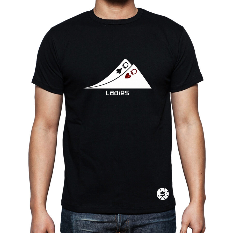 T-shirt Poker Noir Paire de Dames - Cadeau Original pour Joueur de Cartes