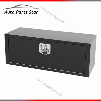 36'' X 12'' X 14'' Iron Underbody Truck Storage Tool Box w/Lock Heavy Duty Black