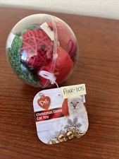 CHRISTMAS ORNAMENT CAT TOY FILLED WITH 6 TOYS NEW WITH TAGS