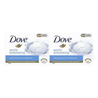 Dove Gentle Exfoliating Beauty Bar Renewed Skin, 3.17oz (Pack of 2)