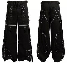 Fashion Gothic Pant Goth Jeans Punk Cyber Chain Rock Black Gothic Vintage Cotton