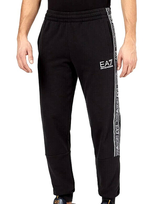 New Mens EA7 Emporio Armani 3HPP61 PJ05Z Trousers Joggers Black