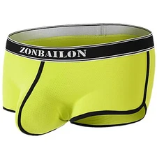 ZONBAILON Men's Bulge Enhanced Boxer Briefs - Sexy Big Bag Breathable Lingerie