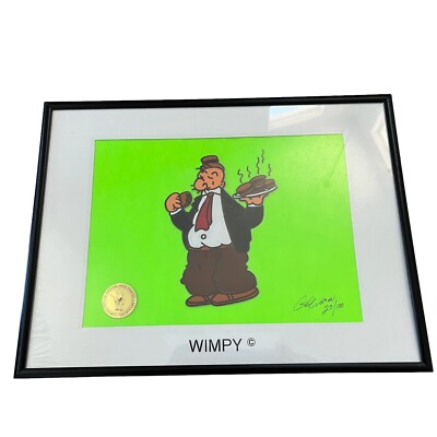 Wimpy Cartoon Cel by George Wildman Signed Limited Edition Hand Painted 20/100