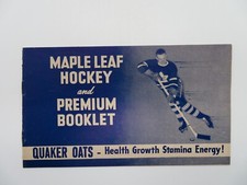 1948-49 Quaker Oats Toronto Maple Leaf Hockey and Premium Booklet, High Grade