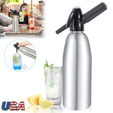 1L Soda Siphon Sparkling Water Maker CO2 Tanks Streaming Carbonator Effortless