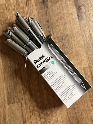 Pentel Energel Plus 0,7 mm gekappter flüssiger Gel-Trollerball schwarz, BL27-A (BOX 12 STIFTE)