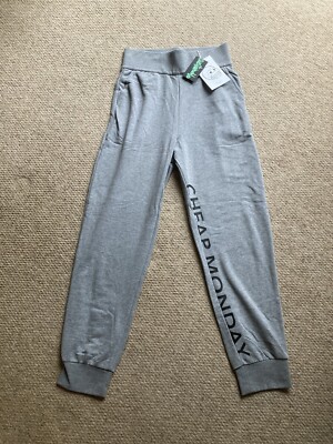 Cheap Monday Sample SS18 Womans Small Size Grey Large Waistband Jogging Bottoms 