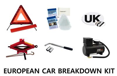 Travel Kit Euro European Breakdown Car Driving Abroad Triangle Uk ...