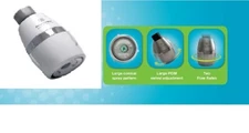 Niagara Water Conservation DUAL MAX 2 Flow Rate 1.0/1.5 GPM Shower Head Wht NEW