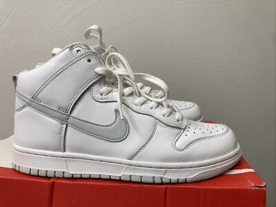 Size 9.5 Nike Dunk SP High Pure Platinum Sb Supreme Air Force White Grey