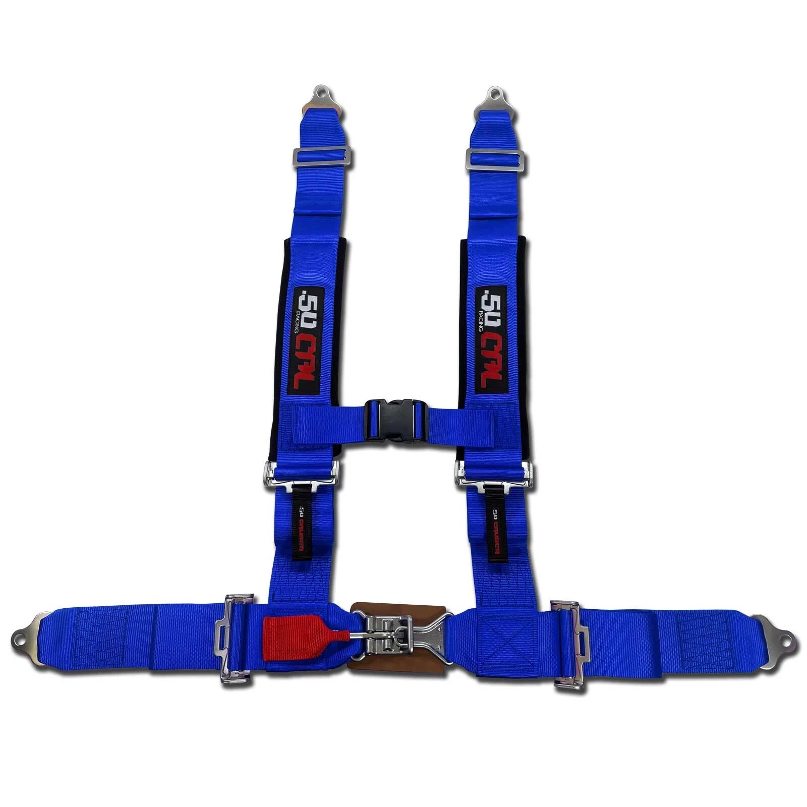 Blue 4pt Racing Harness Flat Lay