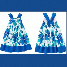 NWT 18-24 Gymboree  SEASIDE STROLL  Cotton BLUE FLORAL Sun-DRESS . . VERY RARE 