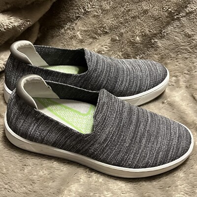 Nurse Mate Align Cosmic Gray Shimmer Orthotic SlipOn Shoes Nurse Womens Sz 8W