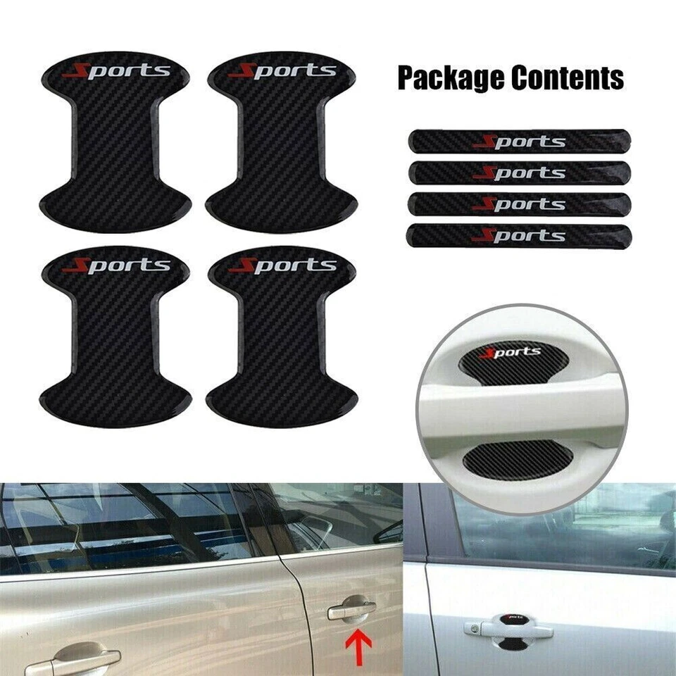 8x Tira protectora para manija de puerta de coche deportivo tazón de puerta antiarañazos Foto 3 de 4