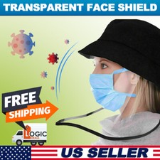 Anti Spitting Saliva Splash Face Protective w/ Shield Visor Fisherman Hat Bucket